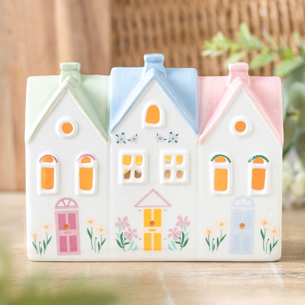 Something Different - Pastel House Incense Cone Burner Theelichthouder - Multicolours